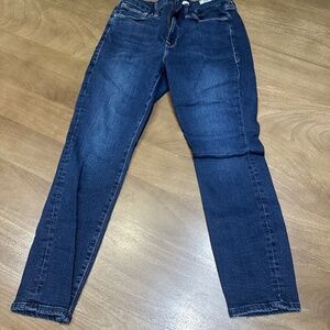 Good American dark wash jeans.